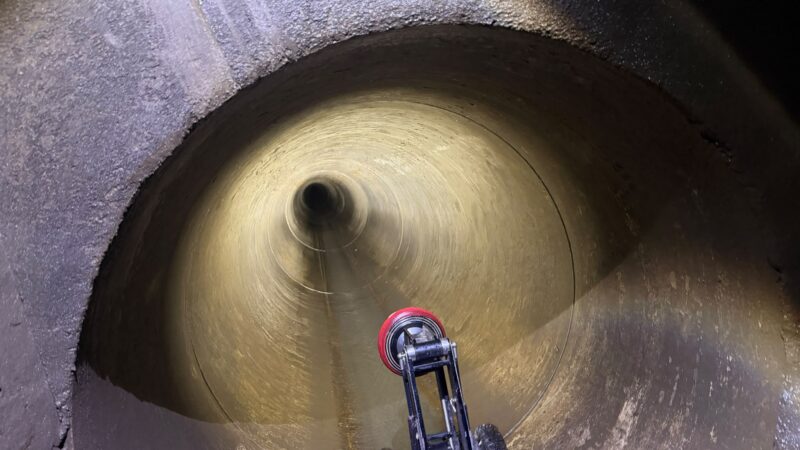 CCTV drainage survey work undertaken for the 900 mm surface-water sewer at Cumbernauld
