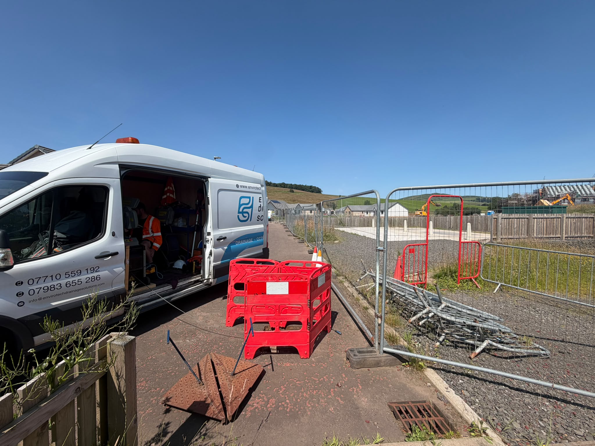 CCTV surveys of foul and surface-water sewers for a housing development