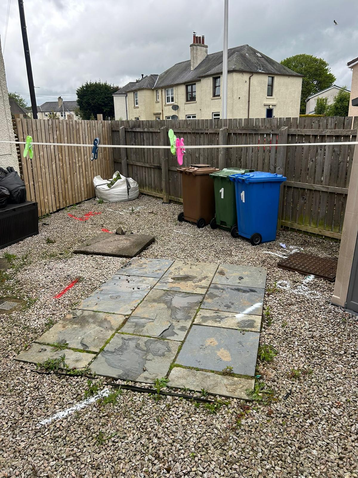 Drainage investigation photograph from a residential property extension project