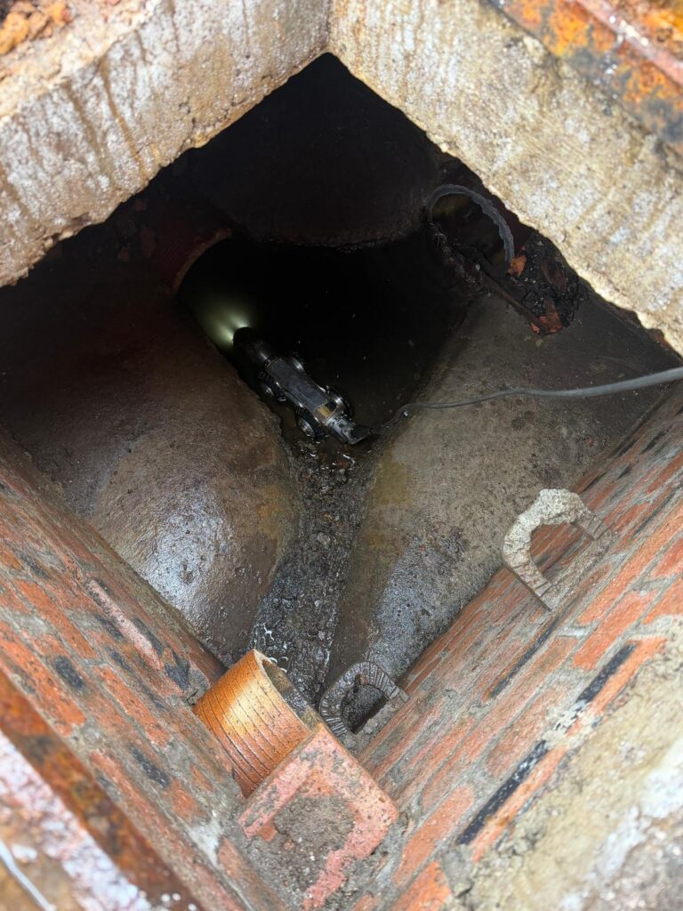Crawler CCTV camera system used to inspect underground drainage pipework