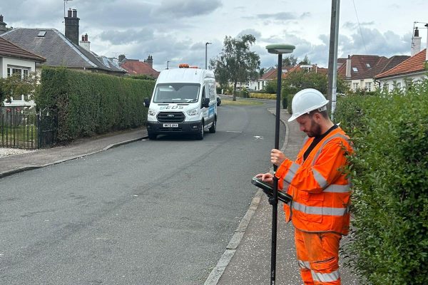 GNSS survey equipment used to record drainage asset locations