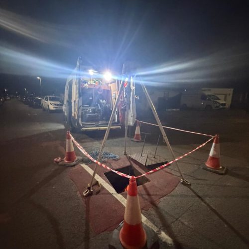 Out-of-hours sewer inspection using CCTV drainage survey equipment