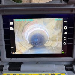 Internal CCTV view of drainage pipework during a condition survey