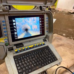 CCTV survey image showing the inside of drainage pipework
