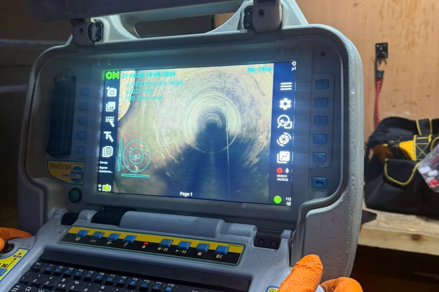 Project image from the existing surface-water sewer survey in Cumbernauld