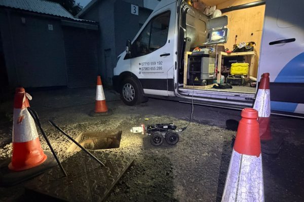Survey photograph recorded during the large-diameter surface-water sewer inspection