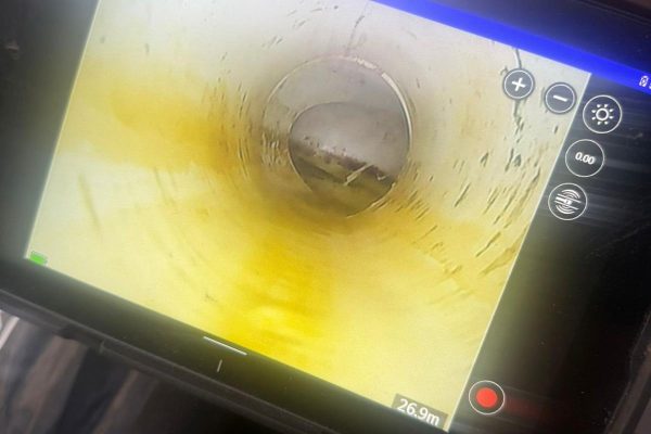 CCTV drainage survey equipment used during a pipe inspection