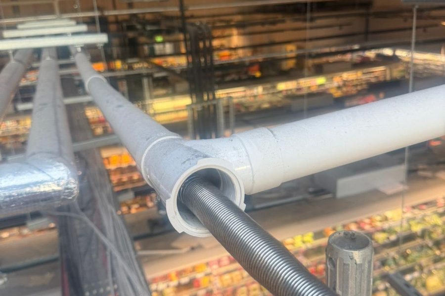Site photograph from the completed refrigeration drainage clearance works in Perth