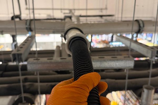 Project photograph from high-level refrigeration drainage clearance works in Perth