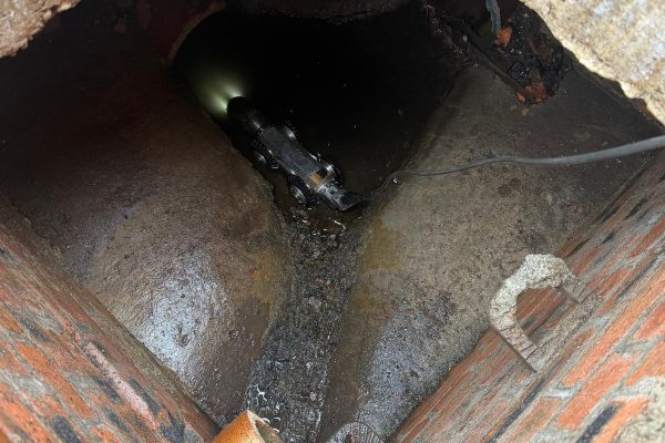 Crawler CCTV camera system used to inspect underground drainage pipework