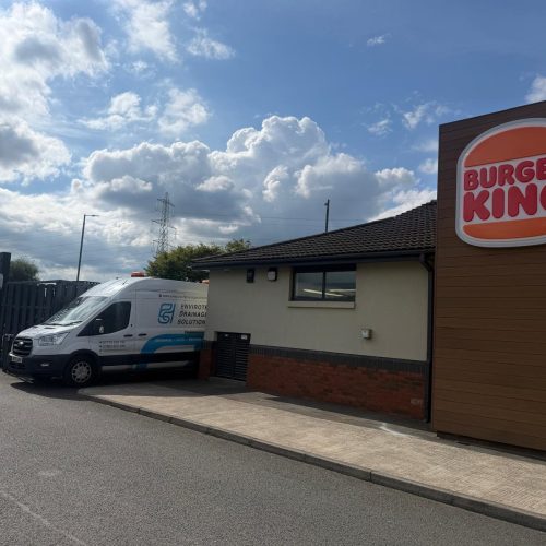Grease blockage clearance works at a Burger King premises